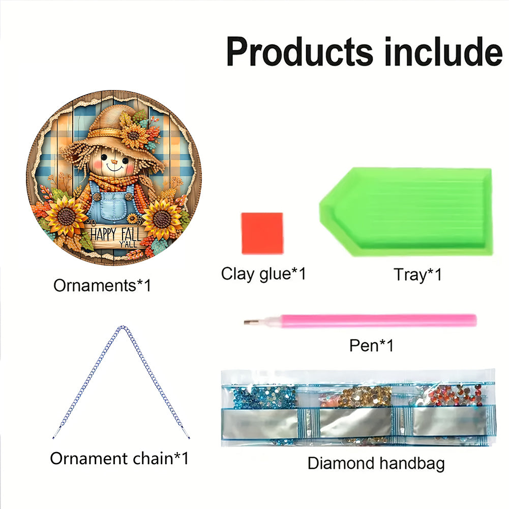 Acrylic 2D Flat DIY Hanging Diamond Art Kits Special Shape Wall Door Decoration