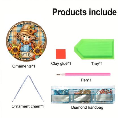 Acrylic 2D Flat DIY Hanging Diamond Art Kits Special Shape Wall Door Decoration