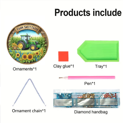 Acrylic 2D Flat DIY Hanging Diamond Art Kits Special Shape Wall Door Decoration