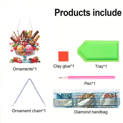 2D Flat DIY Diamond Art Pendant Diamond Painting Set Home Wall Decoration Crafts