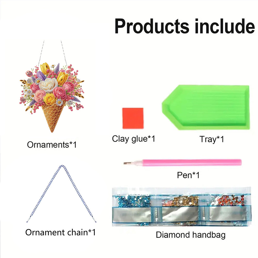 2D Flat DIY Diamond Art Pendant Diamond Painting Set Home Wall Decoration Crafts