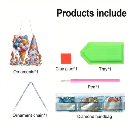 2D Flat DIY Diamond Art Pendant Diamond Painting Set Home Wall Decoration Crafts