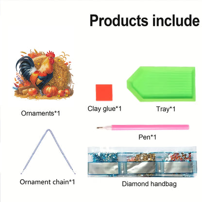 Acrylic 2D Flat DIY Hanging Diamond Art Kits Special Shape Wall Door Decoration