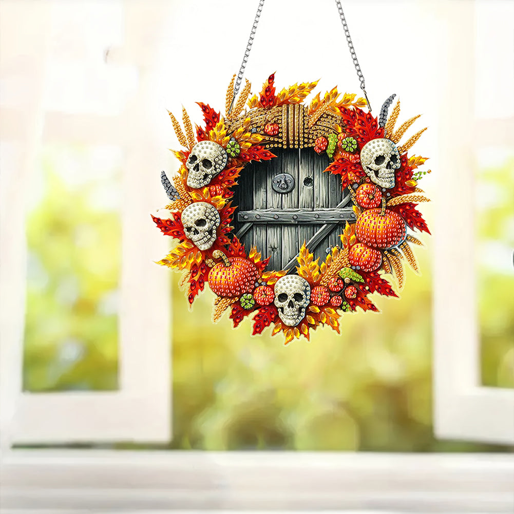 Acrylic 2D Flat DIY Hanging Diamond Art Kits Special Shape Wall Door Decoration