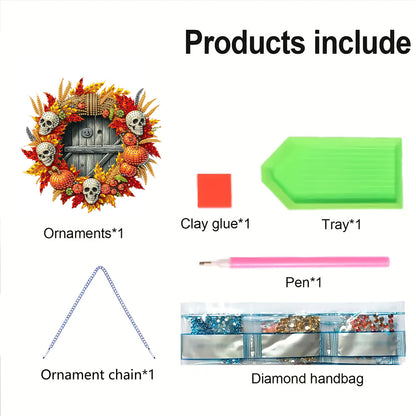 Acrylic 2D Flat DIY Hanging Diamond Art Kits Special Shape Wall Door Decoration