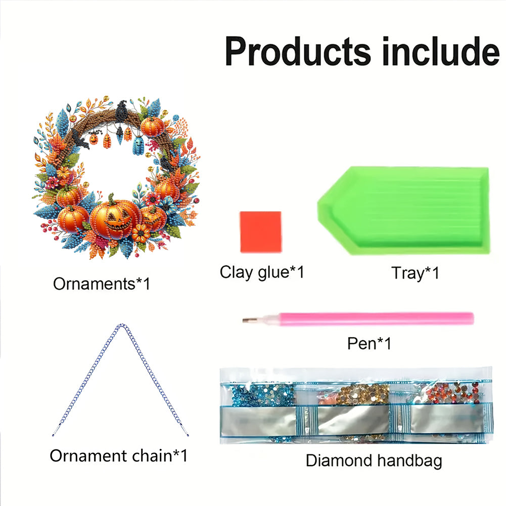 Acrylic 2D Flat DIY Hanging Diamond Art Kits Special Shape Wall Door Decoration