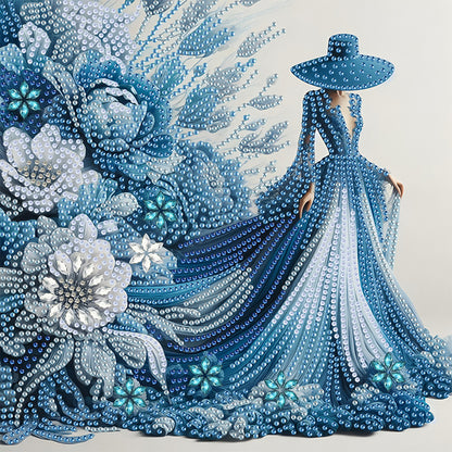 Elegant Lady With Top Hat - Special Shaped Drill Diamond Painting 30*30CM