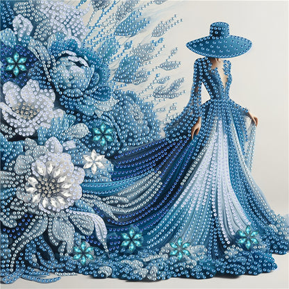 Elegant Lady With Top Hat - Special Shaped Drill Diamond Painting 30*30CM