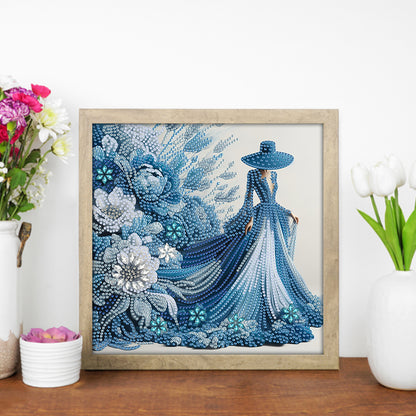 Elegant Lady With Top Hat - Special Shaped Drill Diamond Painting 30*30CM