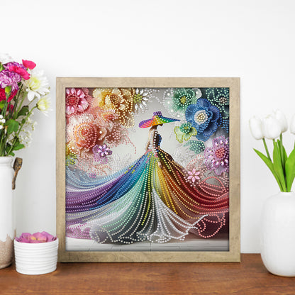 Elegant Lady With Top Hat - Special Shaped Drill Diamond Painting 30*30CM
