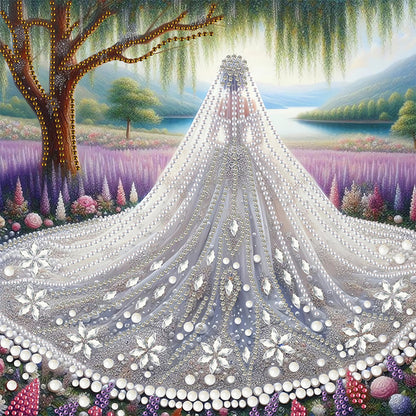 Girl In Wedding Dress - Special Shaped Drill Diamond Painting 30*30CM