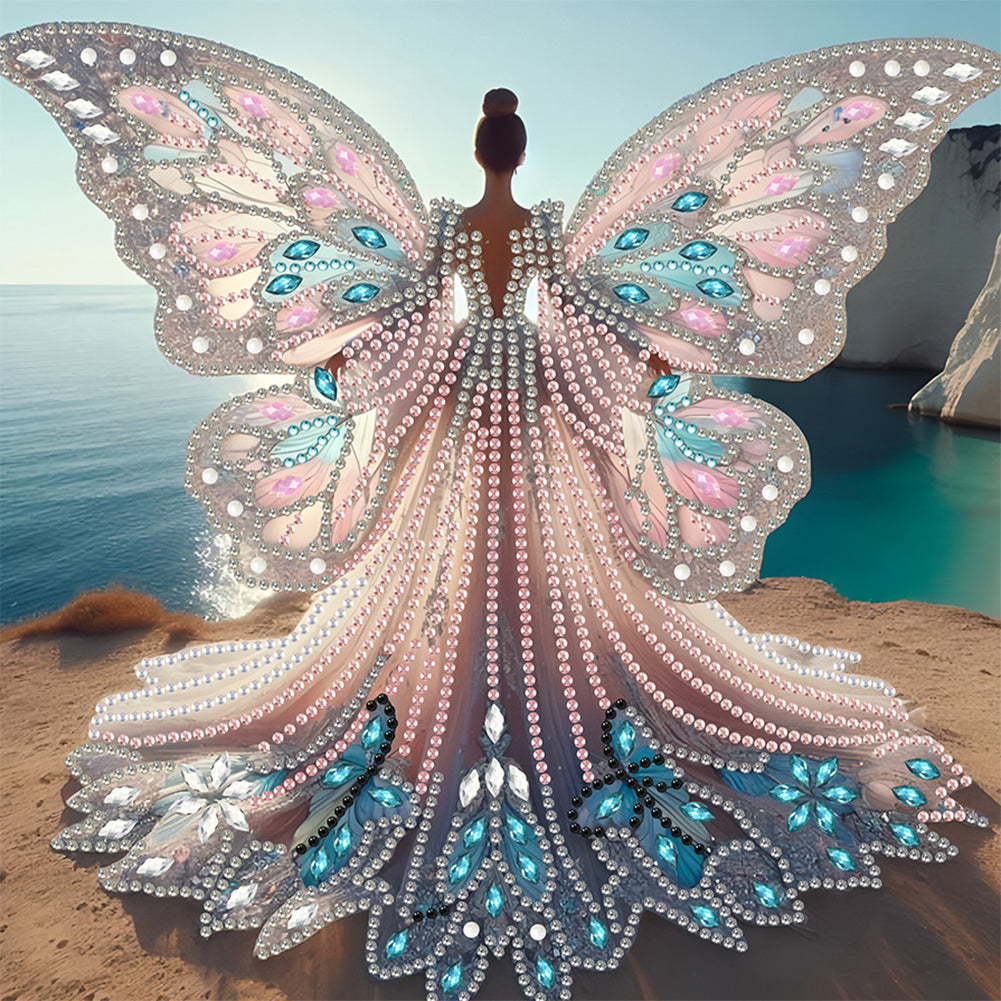 Winged Angel Girl - Special Shaped Drill Diamond Painting 30*30CM