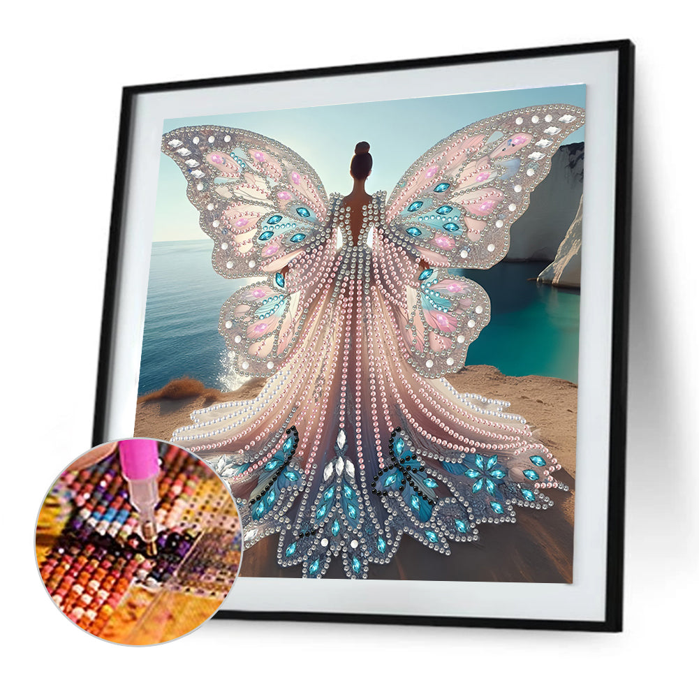 Winged Angel Girl - Special Shaped Drill Diamond Painting 30*30CM