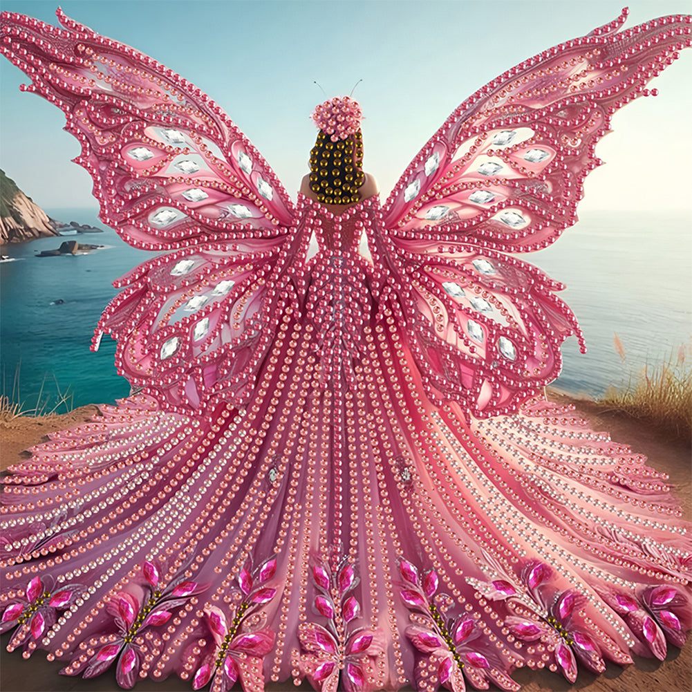 Winged Angel Girl - Special Shaped Drill Diamond Painting 30*30CM