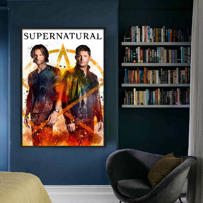 Dean And Sam - 11CT Stamped Cross Stitch 40*60CM