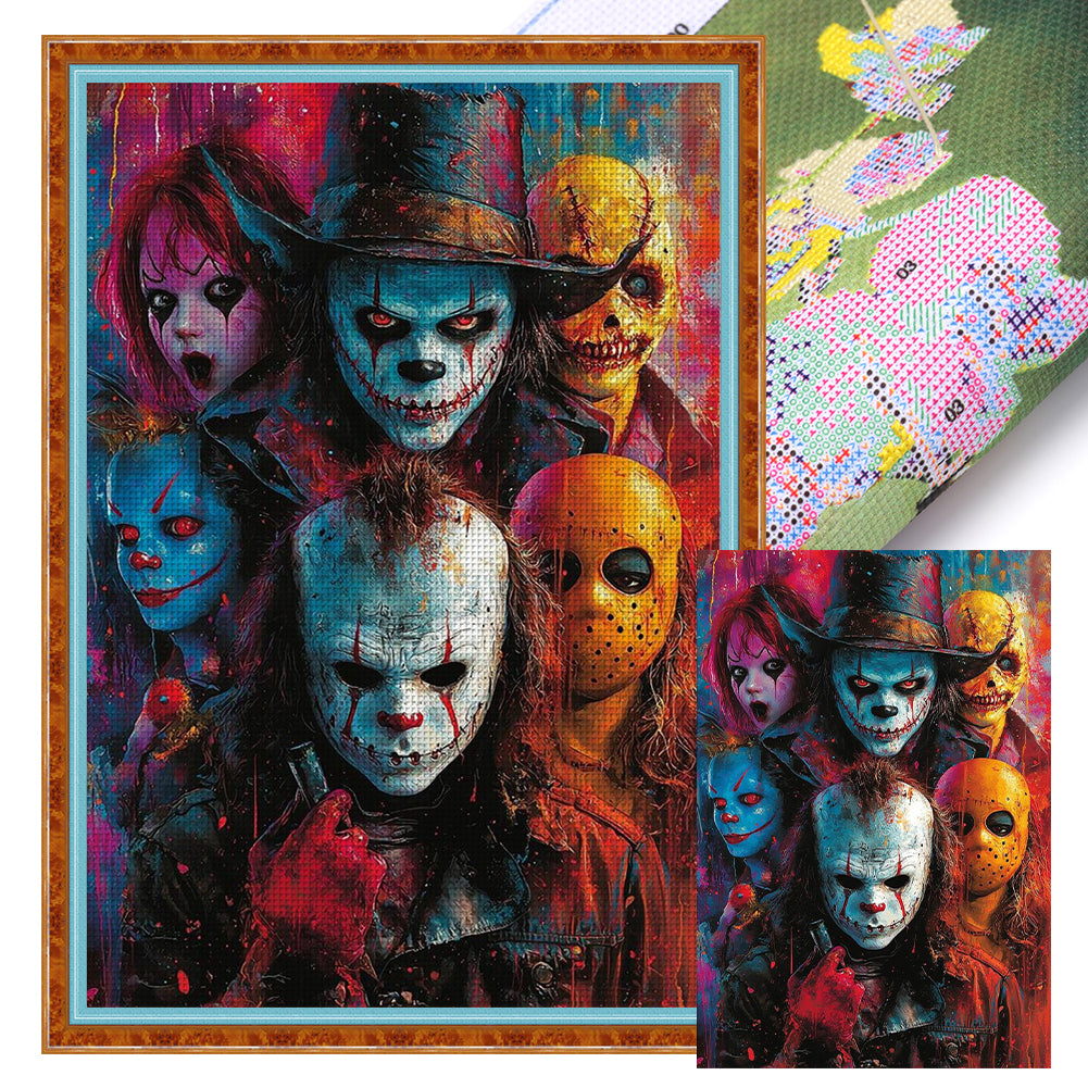 Horror Halloween - 11CT Stamped Cross Stitch 40*60CM