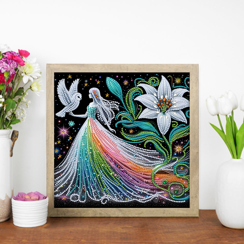 Daisy Girl - Special Shaped Drill Diamond Painting 30*30CM