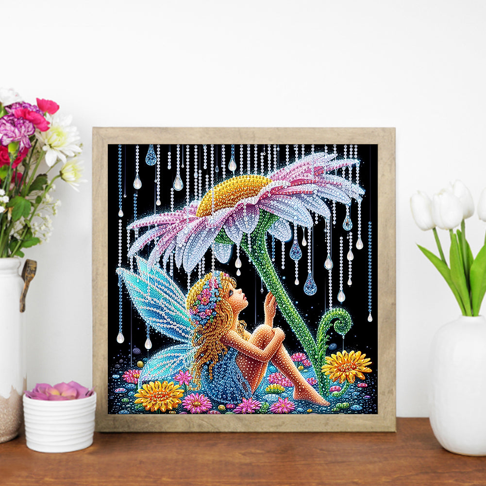 Daisy Elf Girl - Special Shaped Drill Diamond Painting 30*30CM