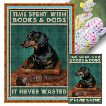 Vintage Poster-Dachshund - 11CT Stamped Cross Stitch 40*60CM