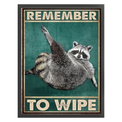Vintage Poster-Raccoon - 11CT Stamped Cross Stitch 40*60CM