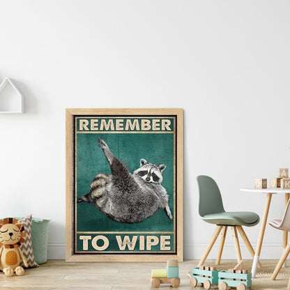 Vintage Poster-Raccoon - 11CT Stamped Cross Stitch 40*60CM