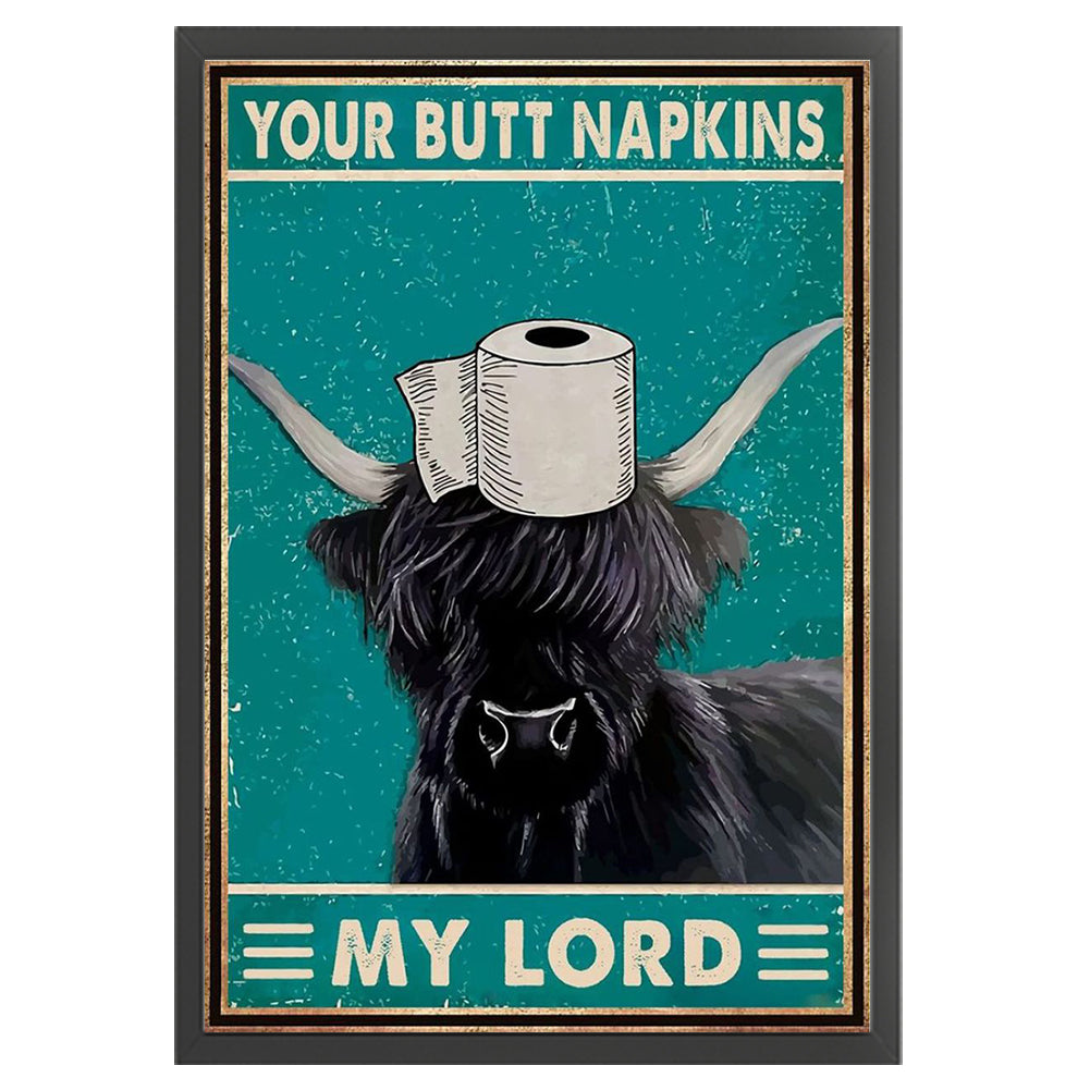 Vintage Poster - Yak Going To The Toilet - 11CT Stamped Cross Stitch 40*60CM