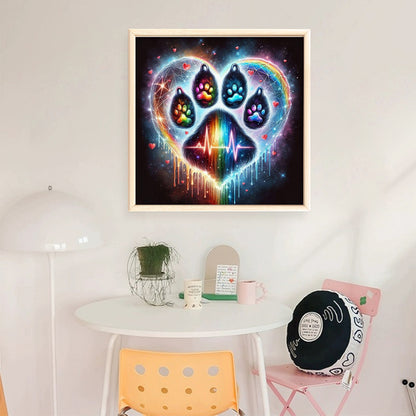 Cat Paw Silhouette - 11CT Stamped Cross Stitch 40*40CM