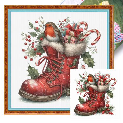 Christmas Boots - 11CT Stamped Cross Stitch 40*40CM
