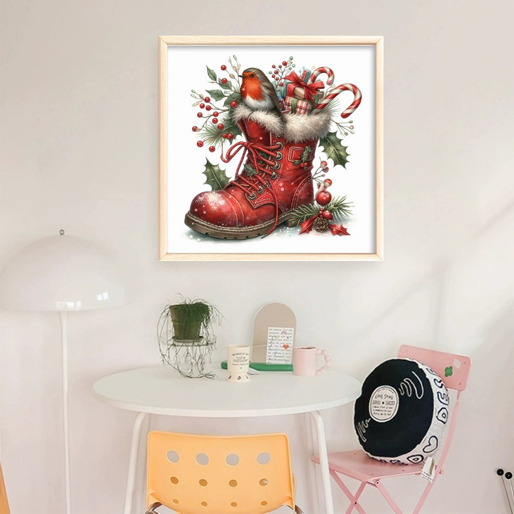 Christmas Boots - 11CT Stamped Cross Stitch 40*40CM