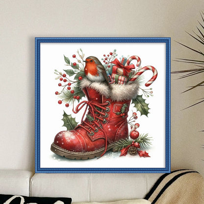 Christmas Boots - 11CT Stamped Cross Stitch 40*40CM
