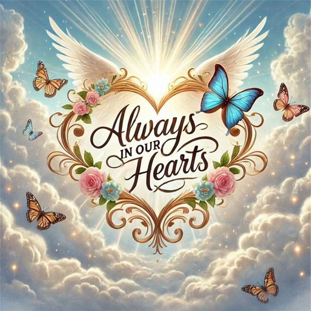 Heart-Shaped Cloud - 11CT Stamped Cross Stitch 40*40CM