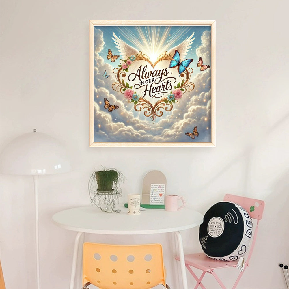 Heart-Shaped Cloud - 11CT Stamped Cross Stitch 40*40CM