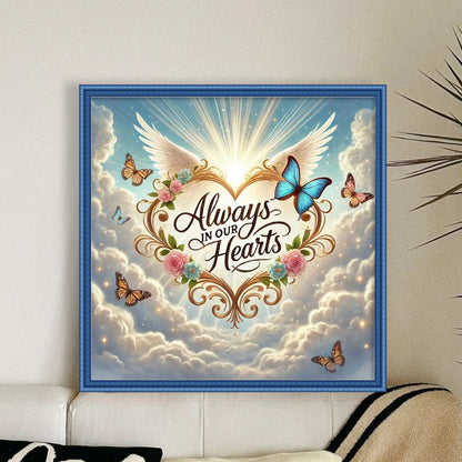 Heart-Shaped Cloud - 11CT Stamped Cross Stitch 40*40CM
