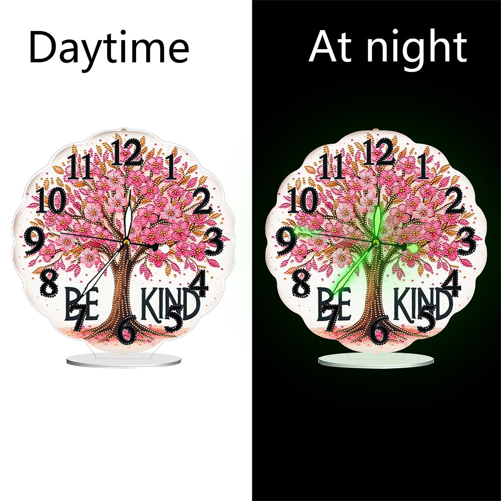 Acrylic Special Shape Flower Bird DIY Crystal Diamond Clock for Adults Beginners