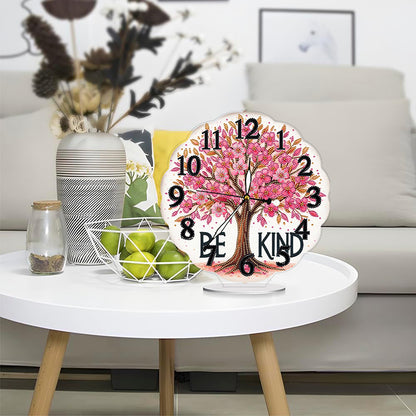 Acrylic Special Shape Flower Bird DIY Crystal Diamond Clock for Adults Beginners