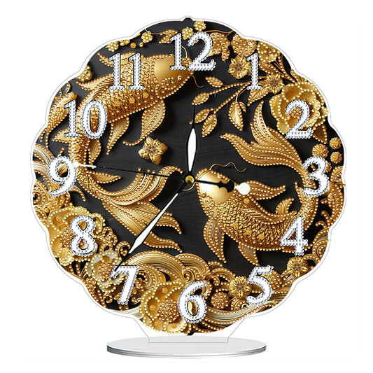 Acrylic Special Shape Flower Bird DIY Crystal Diamond Clock for Adults Beginners