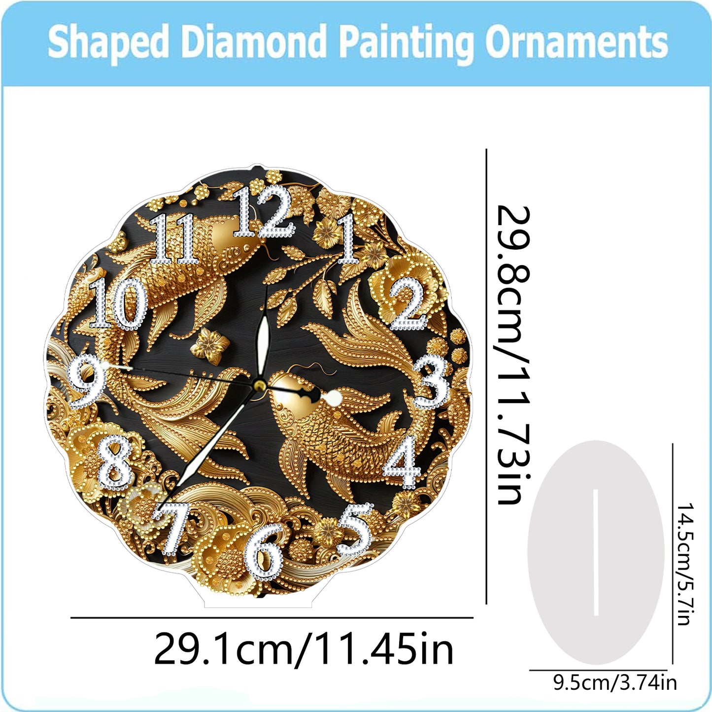 Acrylic Special Shape Flower Bird DIY Crystal Diamond Clock for Adults Beginners