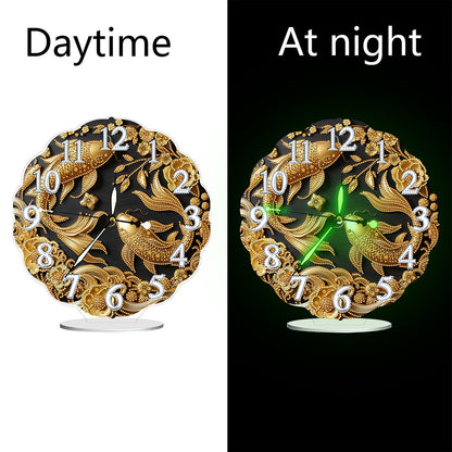 Acrylic Special Shape Flower Bird DIY Crystal Diamond Clock for Adults Beginners