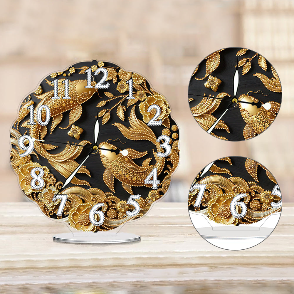 Acrylic Special Shape Flower Bird DIY Crystal Diamond Clock for Adults Beginners