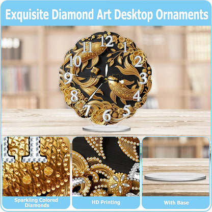 Acrylic Special Shape Flower Bird DIY Crystal Diamond Clock for Adults Beginners