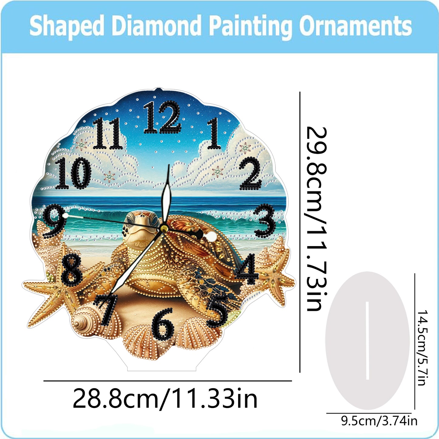 Acrylic Special Shape Flower Bird DIY Crystal Diamond Clock for Adults Beginners