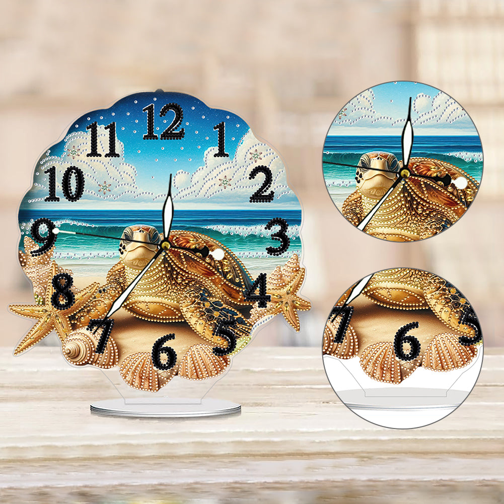 Acrylic Special Shape Flower Bird DIY Crystal Diamond Clock for Adults Beginners