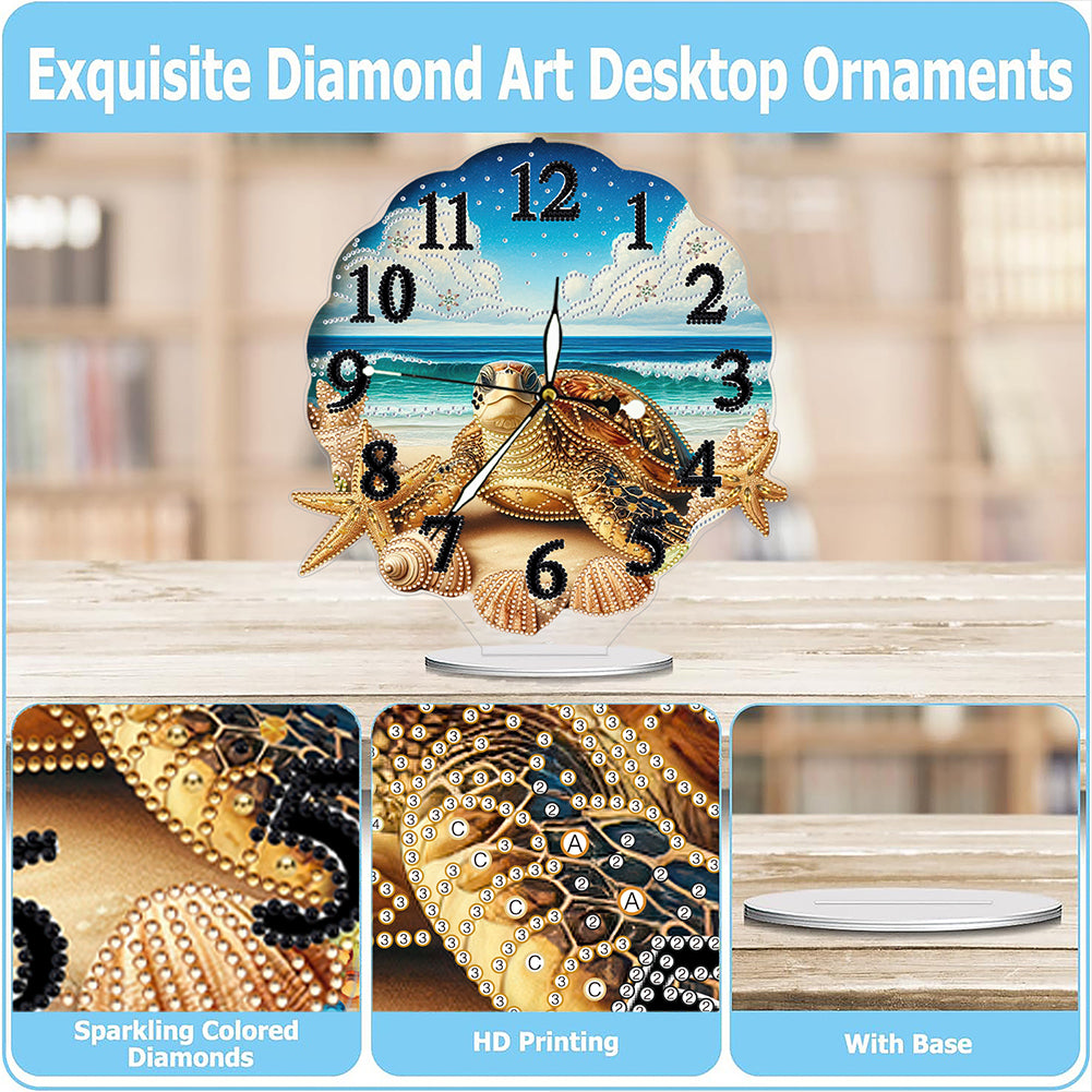 Acrylic Special Shape Flower Bird DIY Crystal Diamond Clock for Adults Beginners