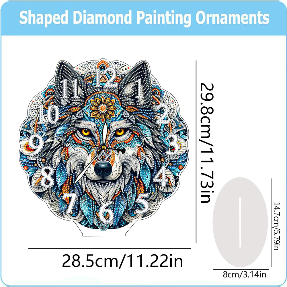Acrylic Special Shape Flower Bird DIY Crystal Diamond Clock for Adults Beginners