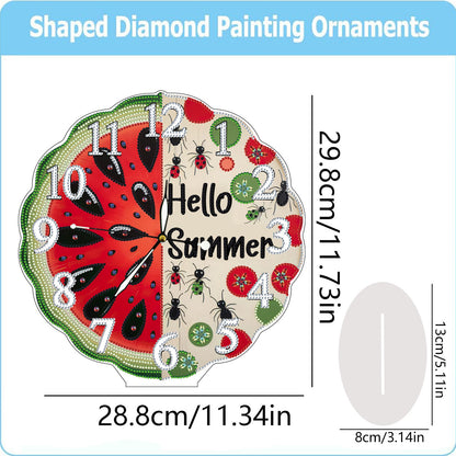 Acrylic Special Shape Flower Bird DIY Crystal Diamond Clock for Adults Beginners