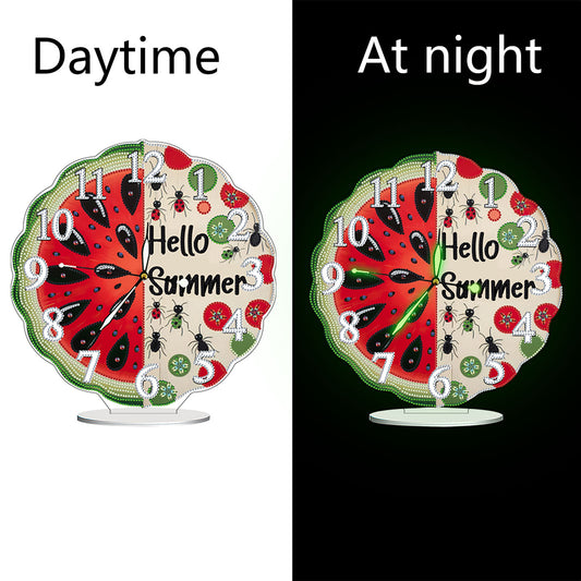 Acrylic Special Shape Flower Bird DIY Crystal Diamond Clock for Adults Beginners