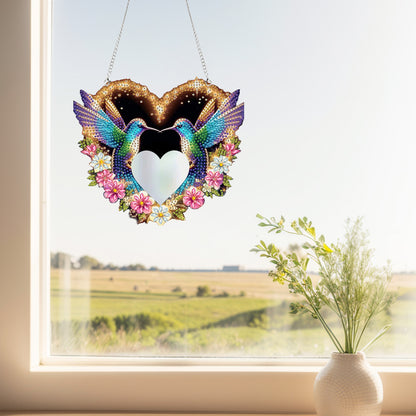 2D Flat DIY Diamond Art Mirror Pendant Diamond Painting Set Wall Door Decoration