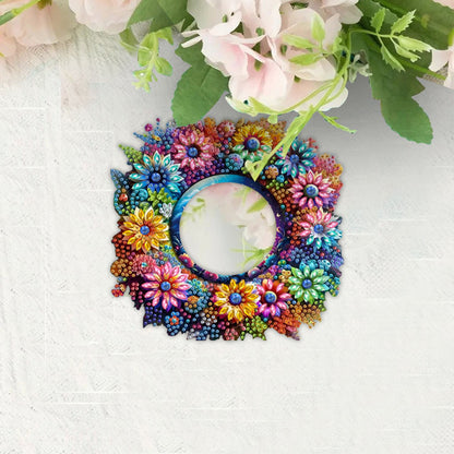 2D Flat DIY Diamond Art Mirror Pendant Diamond Painting Set Wall Door Decoration