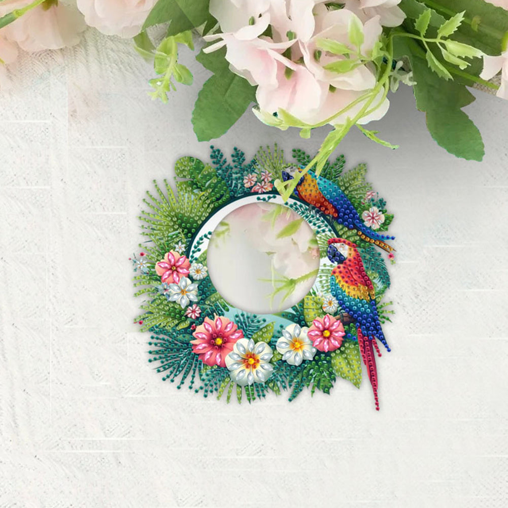 2D Flat DIY Diamond Art Mirror Pendant Diamond Painting Set Wall Door Decoration