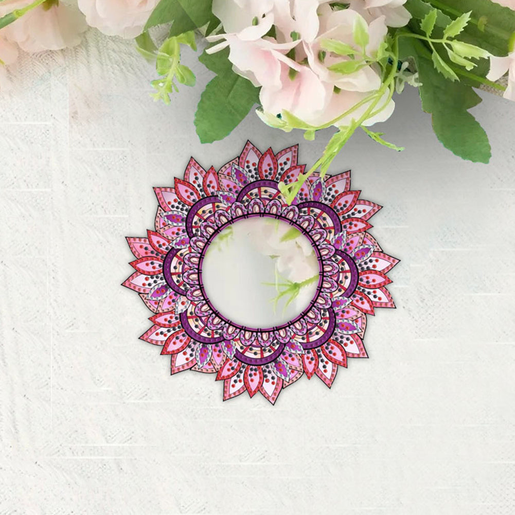 2D Flat DIY Diamond Art Mirror Pendant Diamond Painting Set Wall Door Decoration